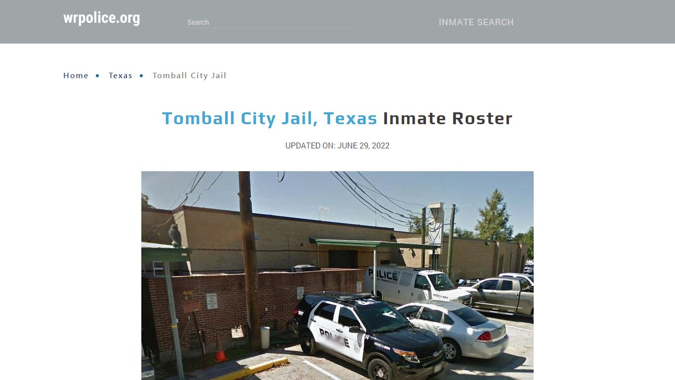 Tomball City Jail, Texas - Inmate Locator